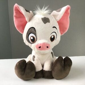 Disney Parks Moana Pua Pig Plush 12” Big Feet Sitting Stuffed Animal Toy